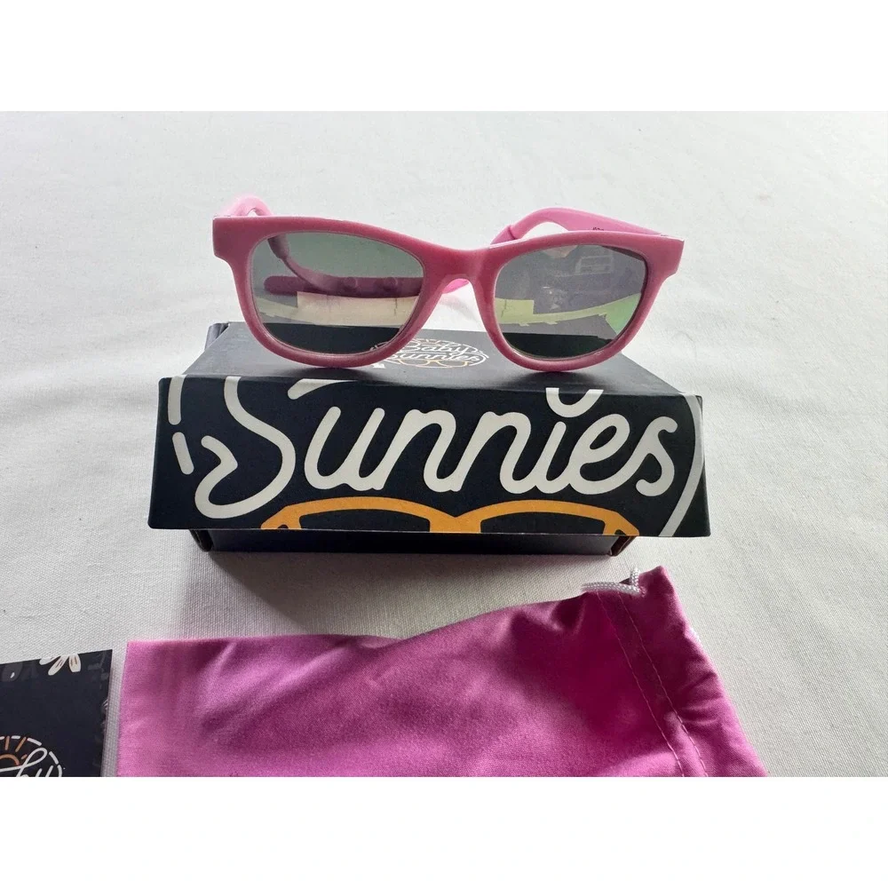 Baby Sunnies Pink Polarized Sunglasses with Adjustable‎ Strap and Case